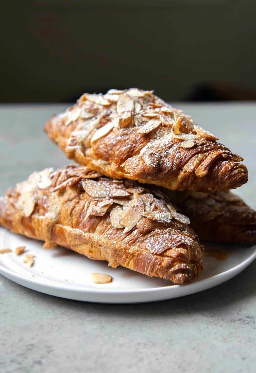 An almond croissant from No.5 Cafe
